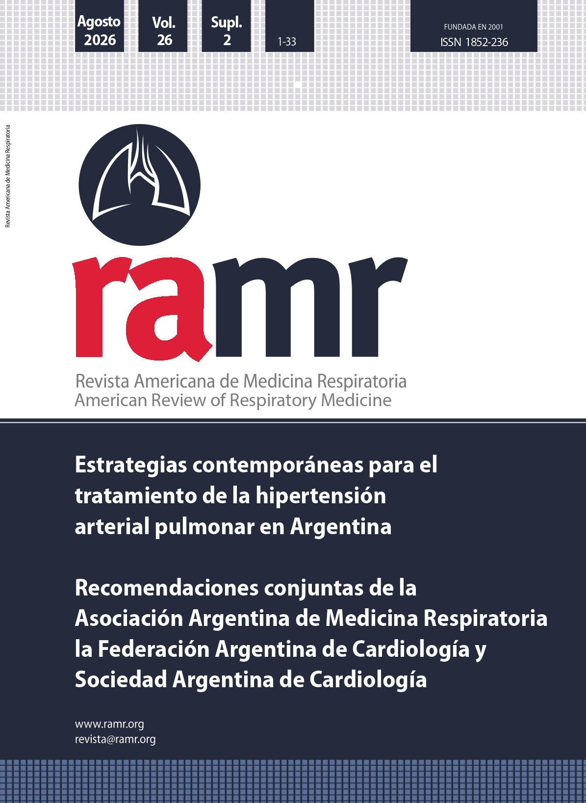 					Ver Estrategias contemporáneas para el tratamiento de la hipertensión arterial pulmonar en Argentina. Recomendaciones conjuntas de la Asociación Argentina de Medicina Respiratoria la Federación Argentina de Cardiología y Sociedad Argentina de Cardiología
				
